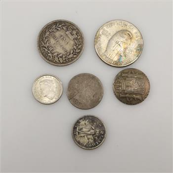 6 Foreign Silver Coins