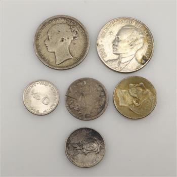 6 Foreign Silver Coins