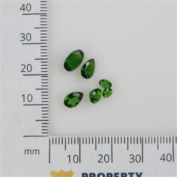 6 Green Tourmaline Faceted Loose Stones