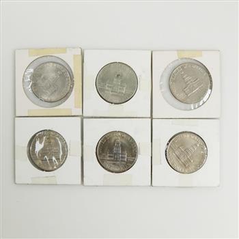 6 Kennedy Bicentennial Half Dollar Coins