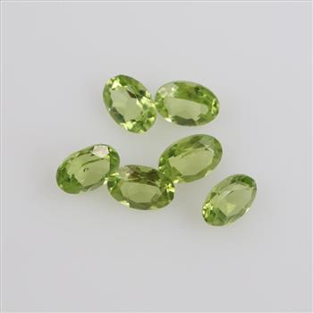 6 Peridot Oval Loose Stones