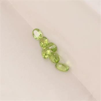 6 Peridot Oval Loose Stones