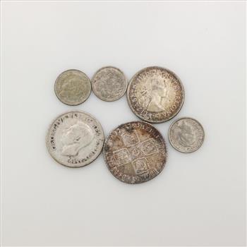 6 Silver Foreign Coins