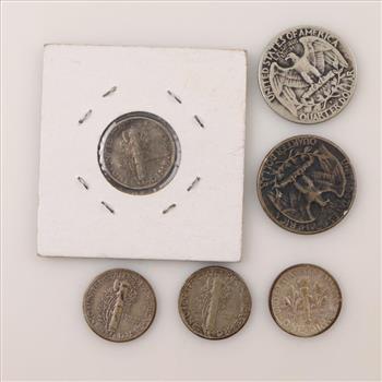 6 Silver US Coins