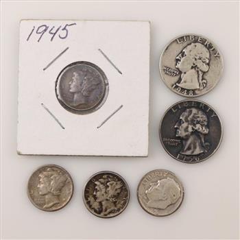 6 Silver US Coins
