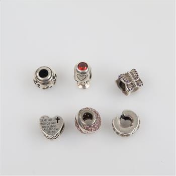 6 Sterling Silver Charms