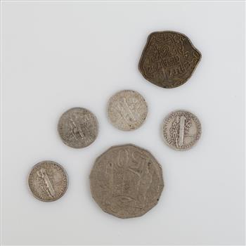 6 US And Foreign Currency, Includes Silver Coins