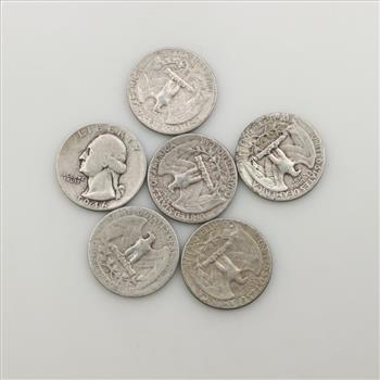 6 US Silver Coins