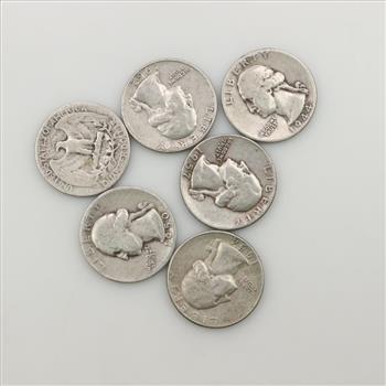 6 US Silver Coins