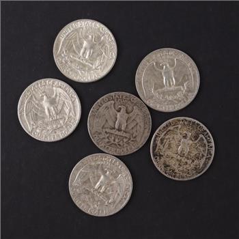 6 US Silver Coins