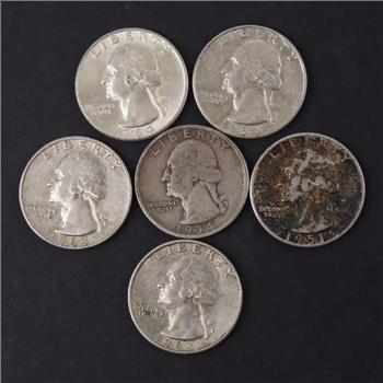 6 US Silver Coins