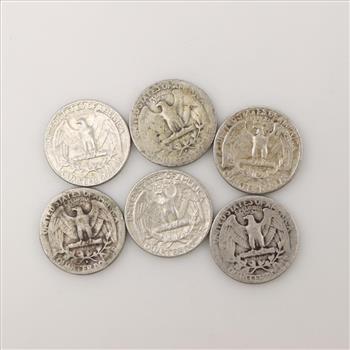 6 US Silver Coins