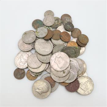 60+ US Coins Including Silver Barber Head Dime
