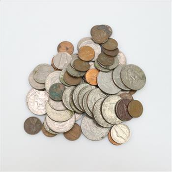 60+ US Coins Including Silver Barber Head Dime