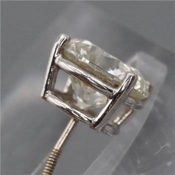 6.00cts TW 14kt White Gold Earrings-Evaluated By Our Certified Gemologist-AGS/GIA