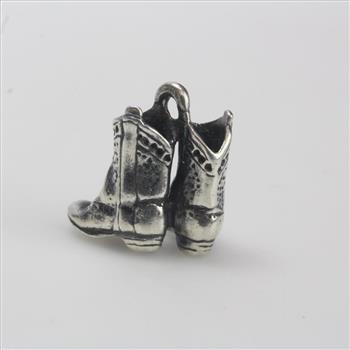 6.56g Silver James Avery Cowboy Boots Charm
