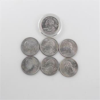 7 Colorized State Quarters