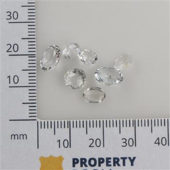 7 Loose White Sapphires