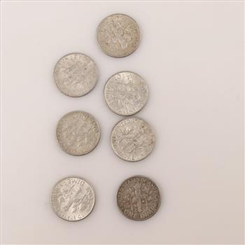 7 Roosevelt Silver Dimes
