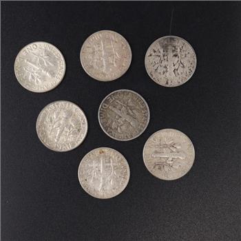 7 Roosevelt Silver Dimes