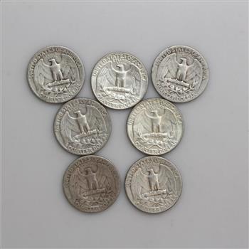 7 Silver US Quarters
