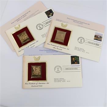 7 US First Day Issue Foil Stamps