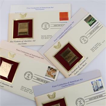 7 US First Day Issue Foil Stamps