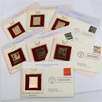 7 US First Day Issue Foil Stamps