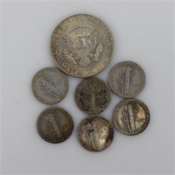 7 US Silver Coins