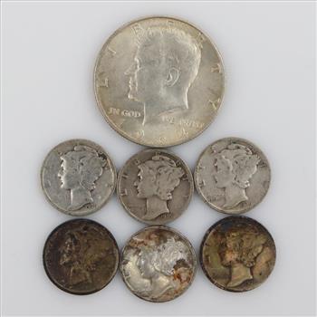 7 US Silver Coins