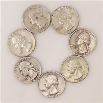 7 US Silver Coins