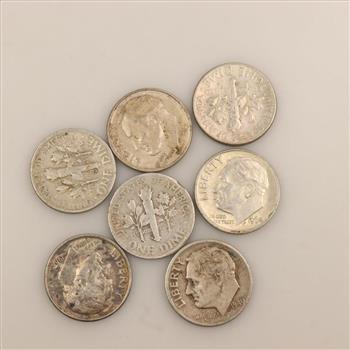 7 US Silver Dimes