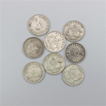 8 Foreign Silver Coins