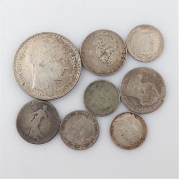 8 Foreign Silver Coins