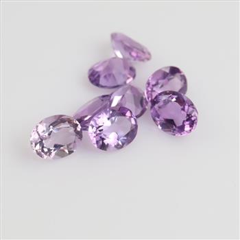 8 Loose Oval Amethyst Gemstones