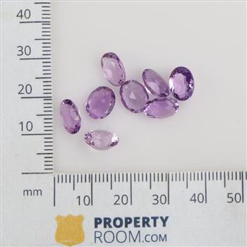 8 Loose Oval Amethyst Gemstones