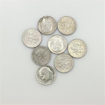 8 Roosevelt Silver Dimes