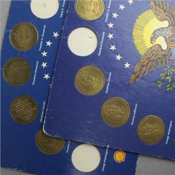 8 Shell Presidential Collector Coins In Holders