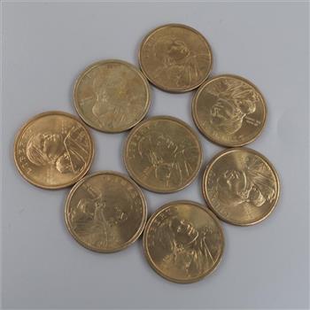 8 US Presidential Dollar Coins