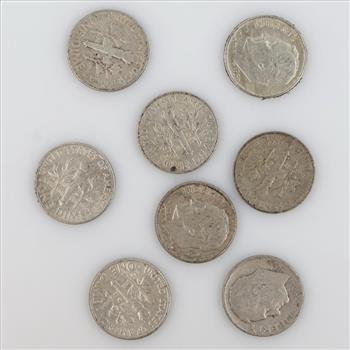 8 US Silver Dimes