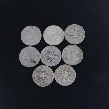 8 US Silver Dimes