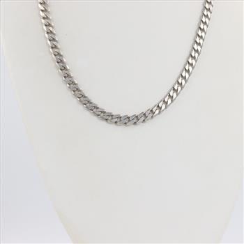 .800 - .900 Silver Cuban Chain Necklace