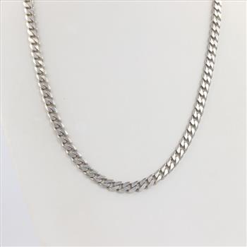 .800 - .900 Silver Cuban Chain Necklace