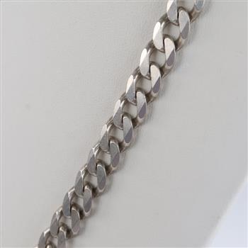 .800 Silver Curb Chain Necklace