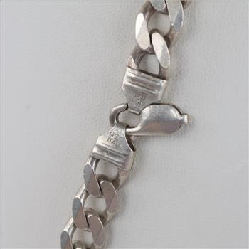.800 Silver Curb Chain Necklace