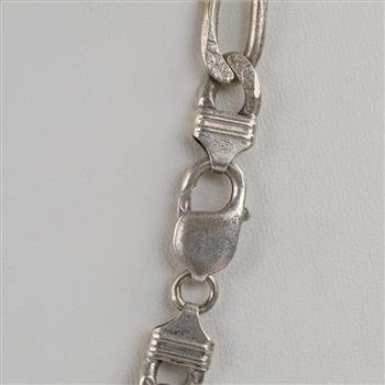 .800 Silver Figaro Chain Necklace