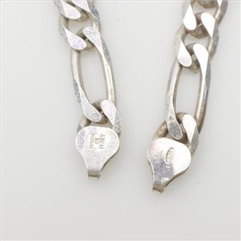 .800 Silver Figaro Chain Necklace