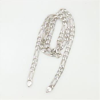 .800 Silver Figaro Chain Necklace