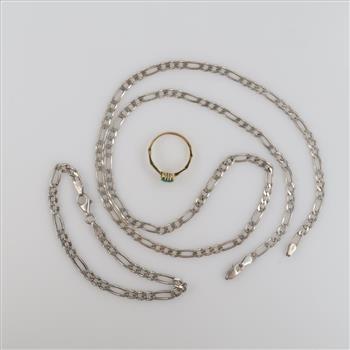 .800 Silver Jewelry, 3 Pieces