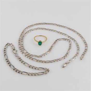 .800 Silver Jewelry, 3 Pieces